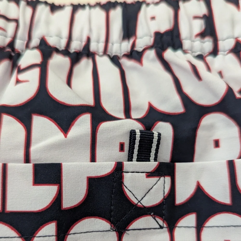 ORIGINAL PENGUIN All Over Print Volley Swim Trunk Dark Sapphire Size XL NWT